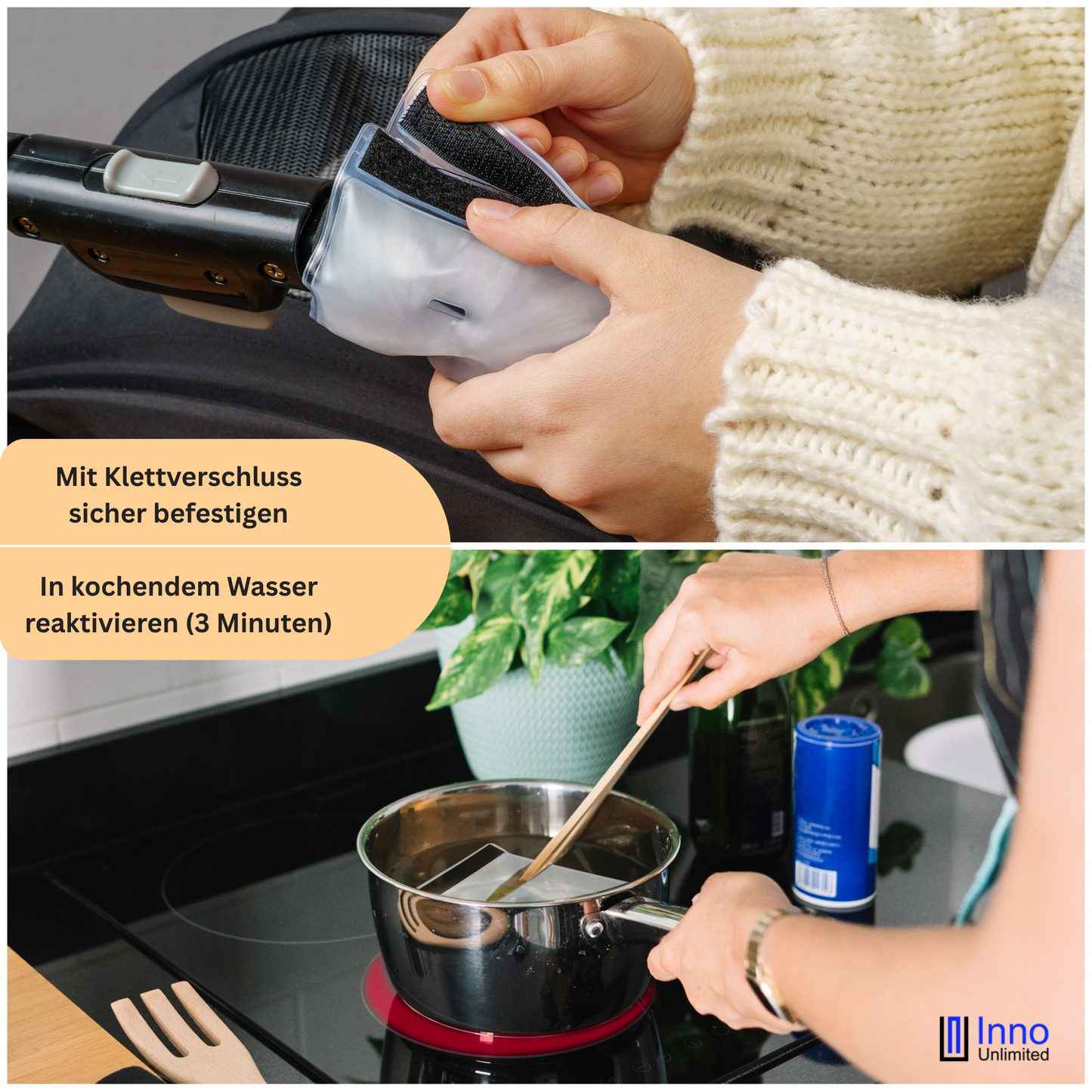 Griffheizung FingerHEAT™ für den Kinderwagen, Muff Kombination möglich, Kinderwagen Handwärmer